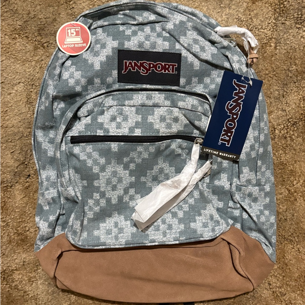 NEW Jansport Backpack in White and Teal